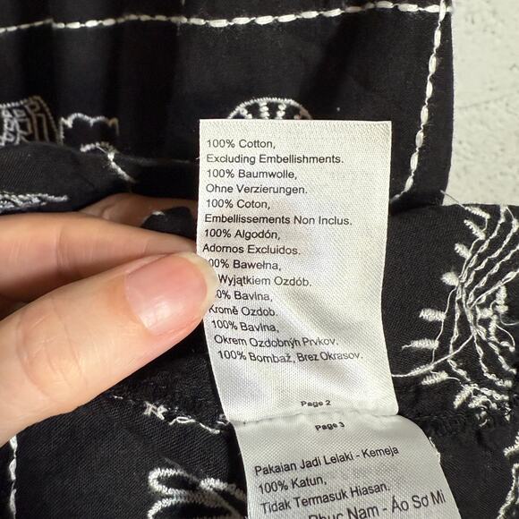 Cotton on Men's Cabana Short Sleeve Shirt - Black Grid large $50 - Picture 5 of 6